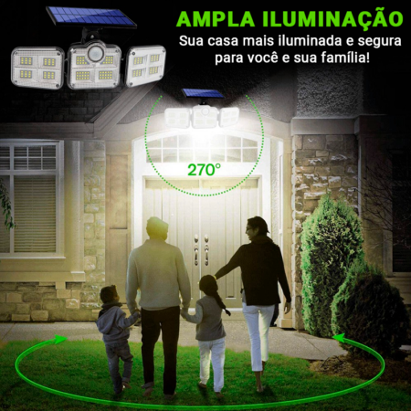 Holofote Solar LED 800W com 3 Cabeças- PowerLight - Image 2