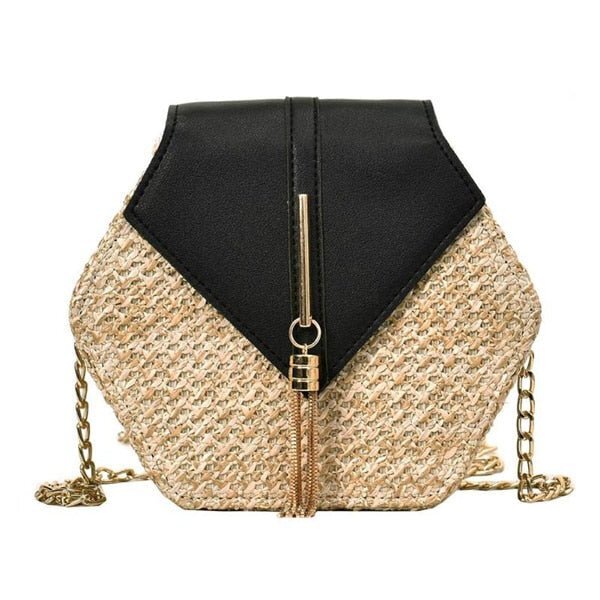Bolsa Transversal de Palha Hexagonal - Imagem 7