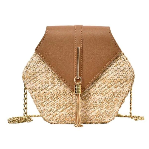 Bolsa Transversal de Palha Hexagonal - Imagem 6