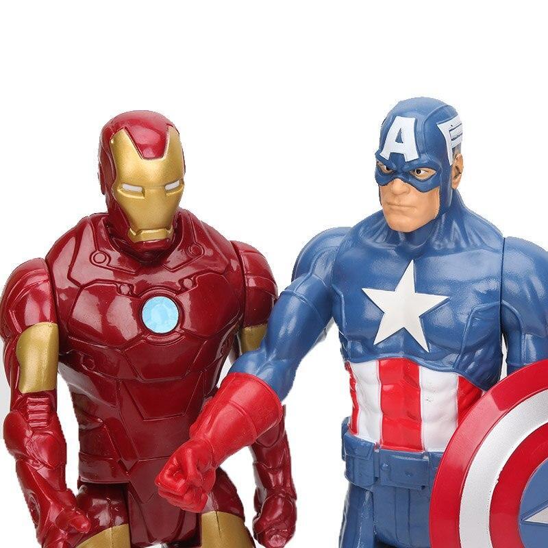 Bonecos Vingadores Articulados 30cm Capitão América Thor Homem Aranha Homem de Ferro - Imagem 4