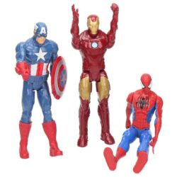 Bonecos Vingadores Articulados 30cm Capitão América Thor Homem Aranha Homem de Ferro