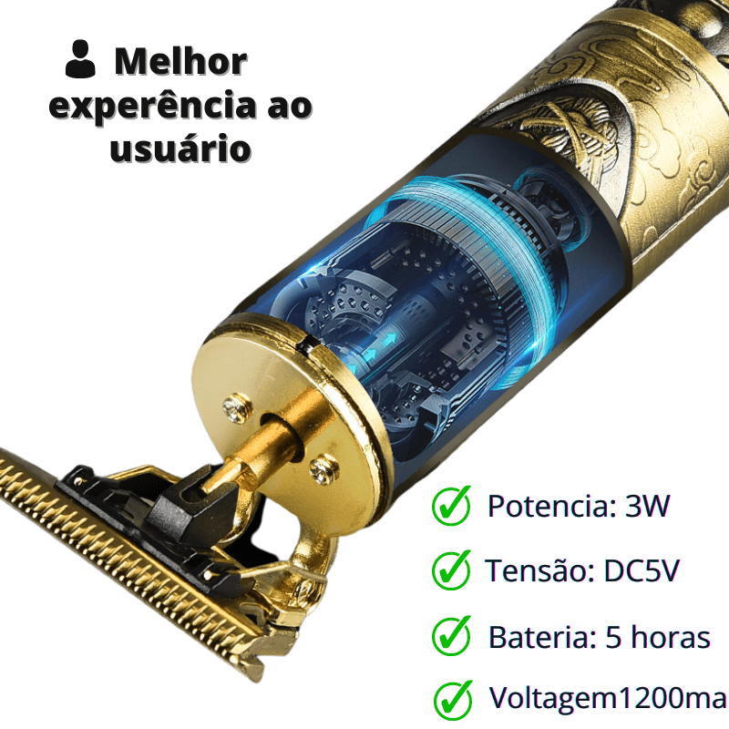 Máquina de Barbear Profissional UltraBarber® + 4 Pentes de Brinde - Imagem 4
