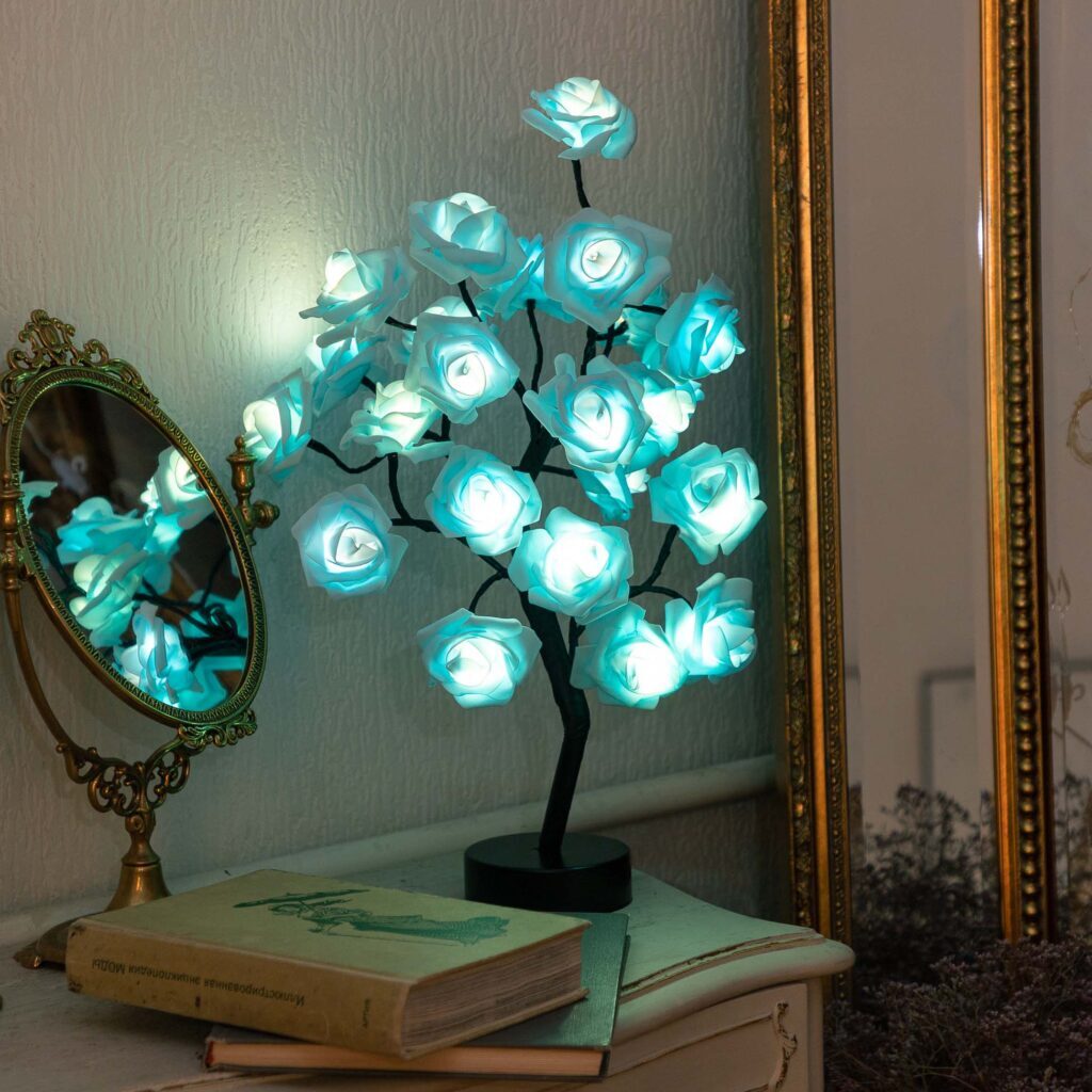 LED Rose Maria - Abajur LED em formato de Árvores com Rosas - Imagem 16