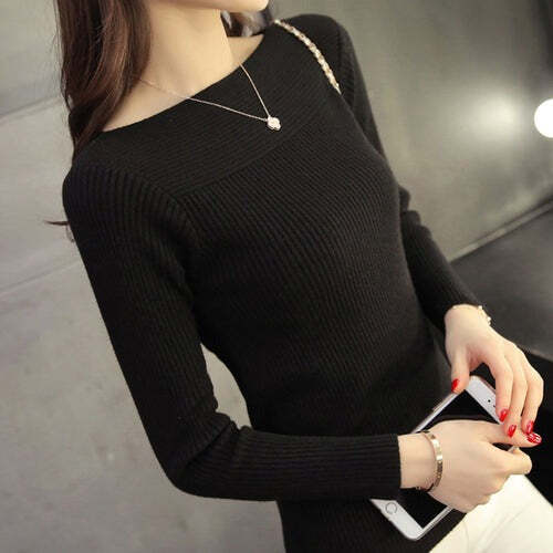 Blusa Feminina de Manga Longa Canelada Fnac - Imagem 4