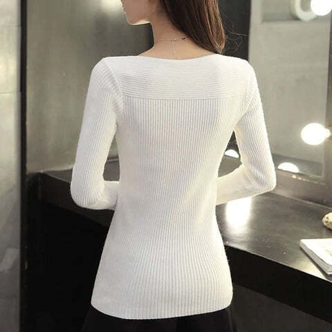 Blusa Feminina de Manga Longa Canelada Fnac - Imagem 6