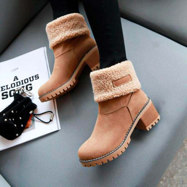 Bota Feminina de Inverno Forrada em Lã Fnac - Imagem 10