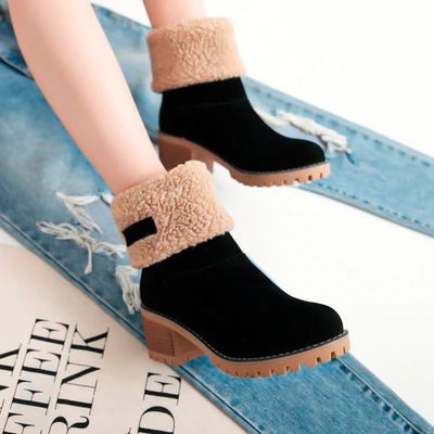 Bota Feminina de Inverno Forrada em Lã Fnac - Imagem 9