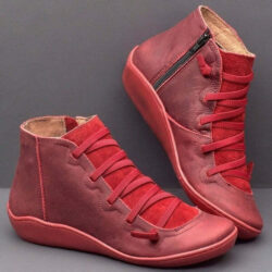 Bota de Inverno Feminina De Couro Fnac