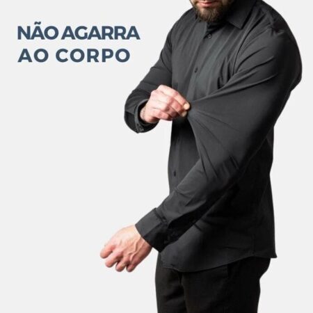 Camisa Flexível Comfort Tecido Seda Gelo - Imagem 2