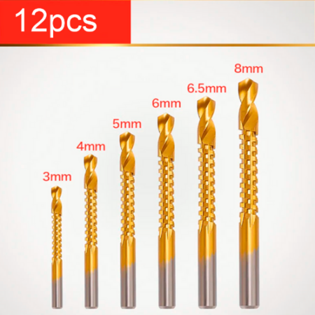 Kit de Brocas MaxDrill 2 EM 1 - Construção em Titânio - Imagem 3