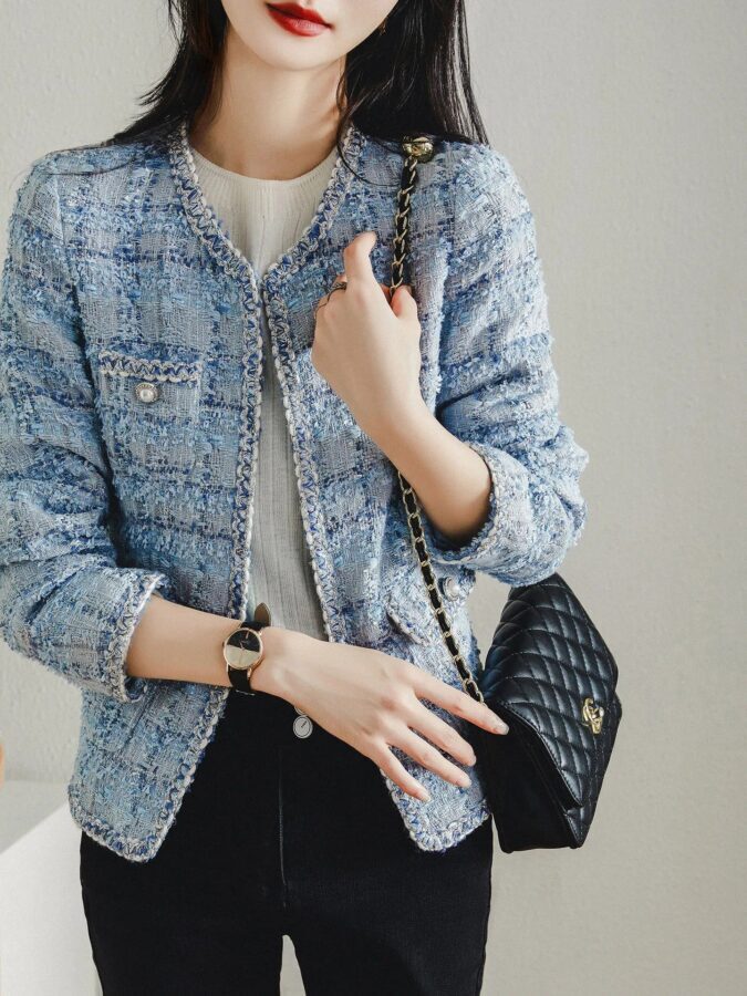 Casaco Feminino Clássico de Tweed Fnac - Imagem 3