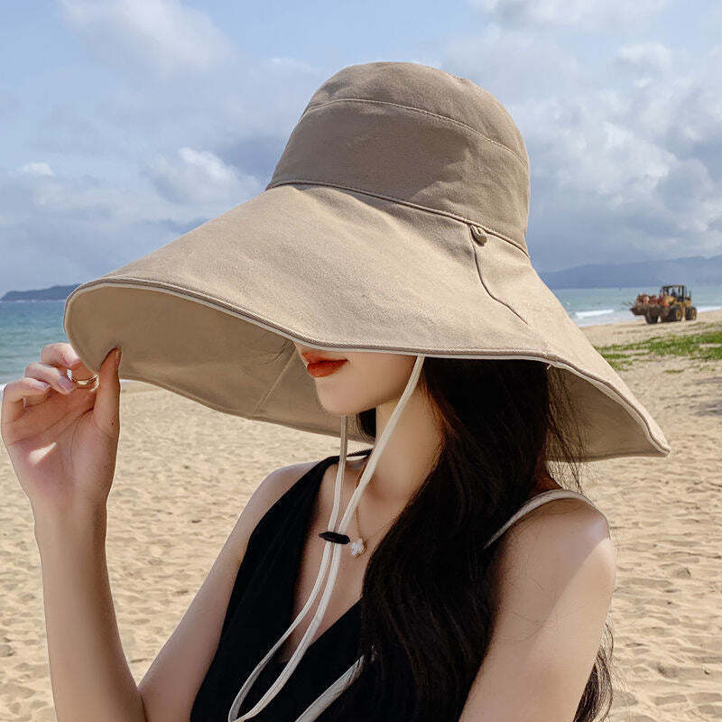 Chapéu de Praia Feminino Aba Larga com Proteção UV50+ Fnac