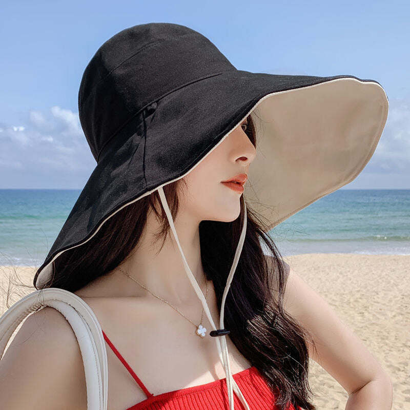 Chapéu de Praia Feminino Aba Larga com Proteção UV50+ Fnac - Imagem 5