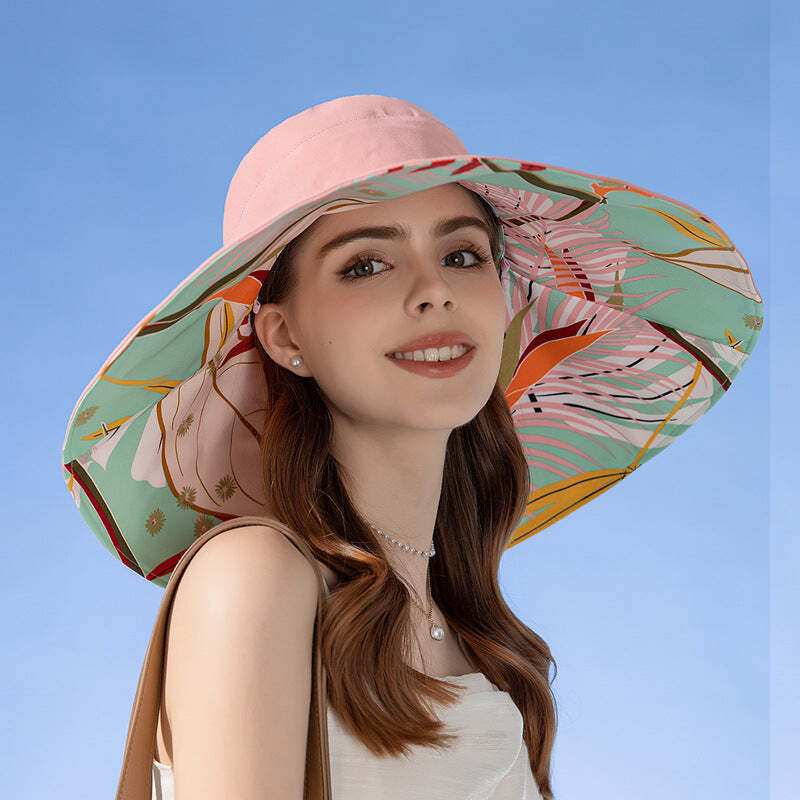 Chapéu de Praia Feminino Dupla Face de Algodão Fnac - Imagem 3