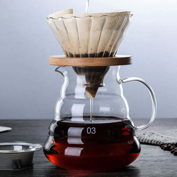 Conjunto Bule de Café de Vidro com Coador de Aço Inoxidável Fnac - Imagem 4