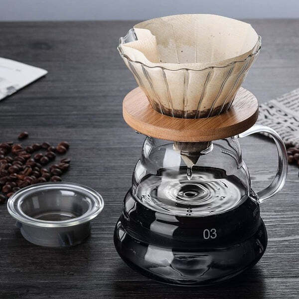 Conjunto Bule de Café de Vidro com Coador de Aço Inoxidável Fnac - Imagem 2