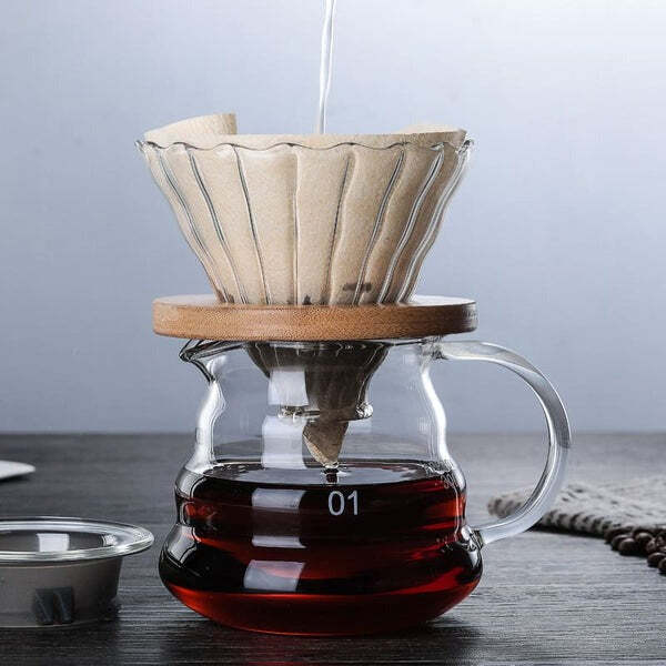 Conjunto Bule de Café de Vidro com Coador de Aço Inoxidável Fnac