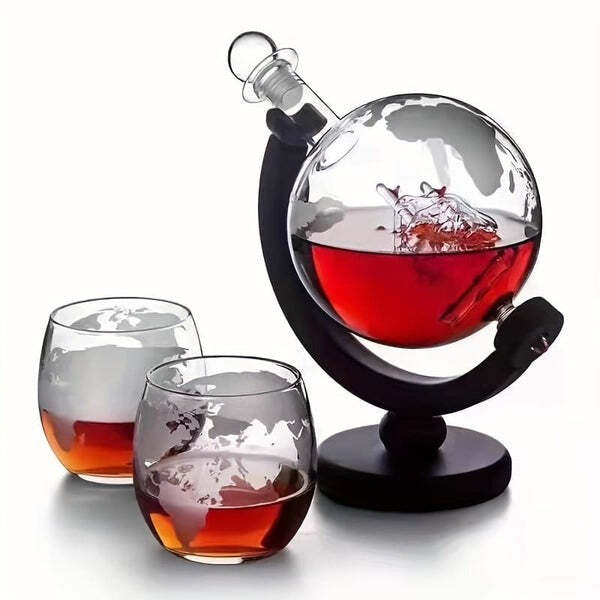Conjunto Decanter de Whisky Globo de Vidro Fnac
