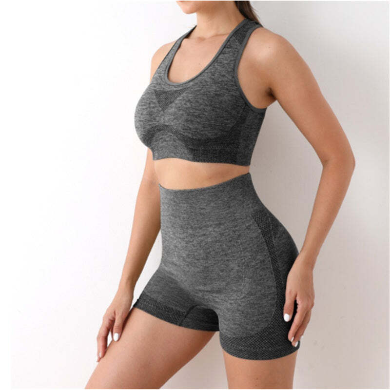 Conjunto Esportivo Feminino Top e Short sem Costura Fnac - Imagem 12