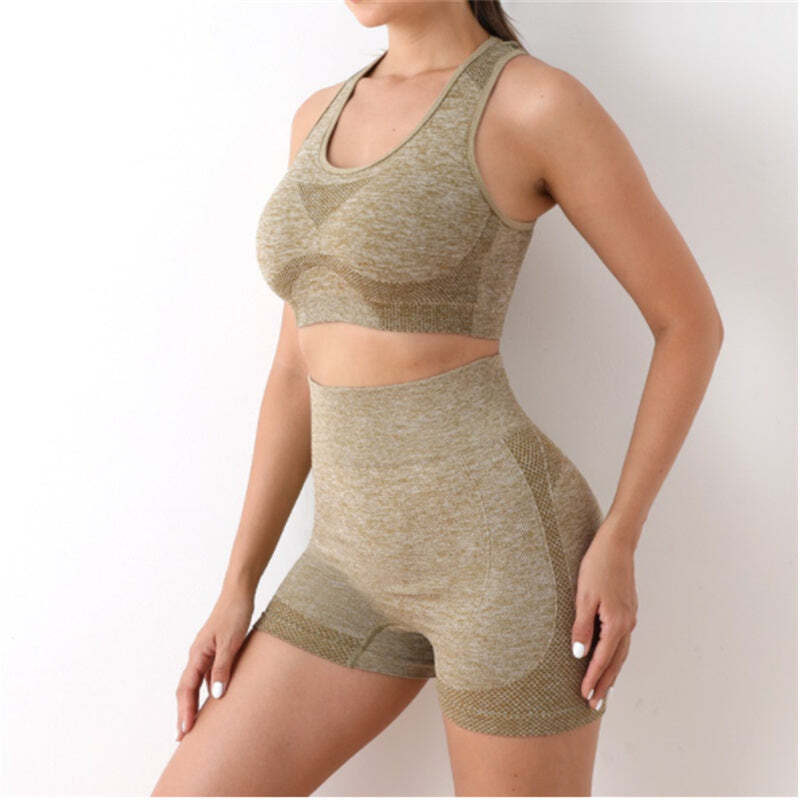 Conjunto Esportivo Feminino Top e Short sem Costura Fnac - Imagem 14