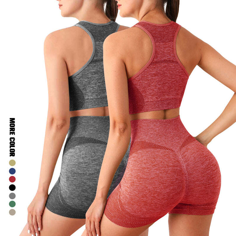 Conjunto Esportivo Feminino Top e Short sem Costura Fnac - Imagem 3