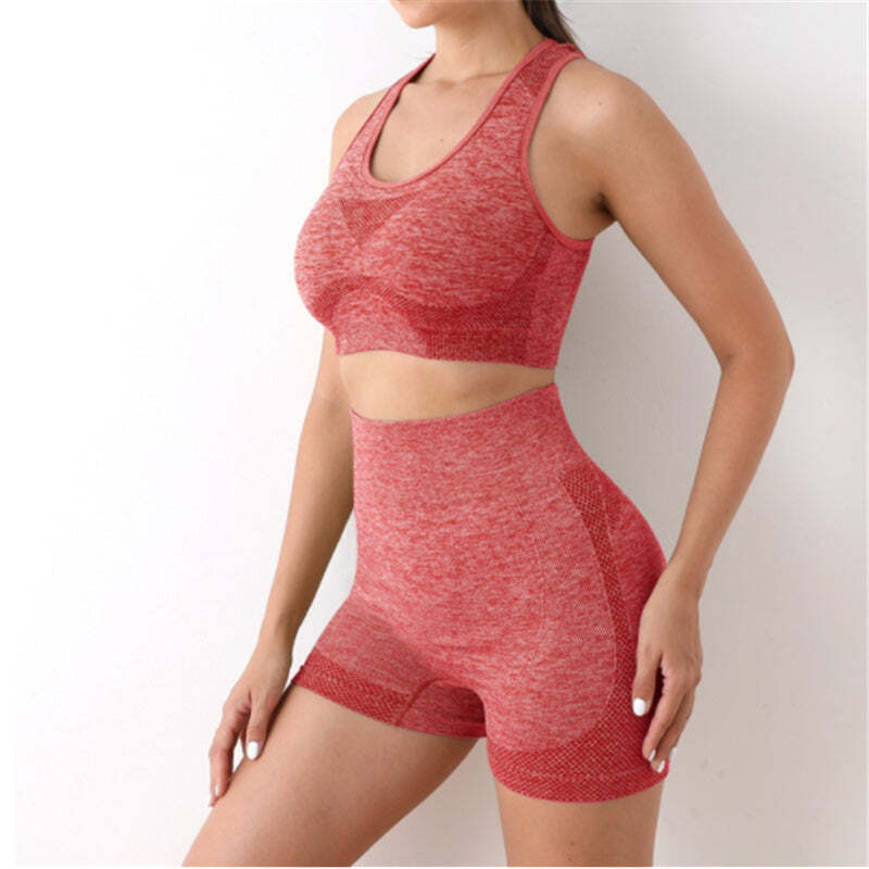 Conjunto Esportivo Feminino Top e Short sem Costura Fnac - Imagem 7