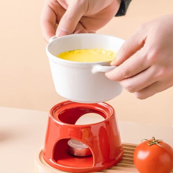 Conjunto Panela de Fondue de Chocolate e Queijo em Cerâmica - Imagem 8