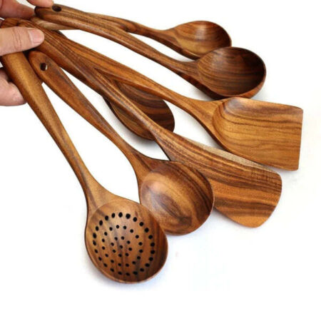 Conjunto Utensílios de Cozinha de Madeira Fnac - Imagem 9