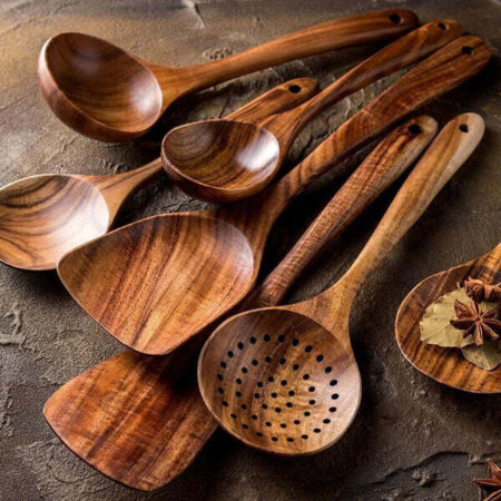 Conjunto Utensílios de Cozinha de Madeira Fnac - Imagem 7