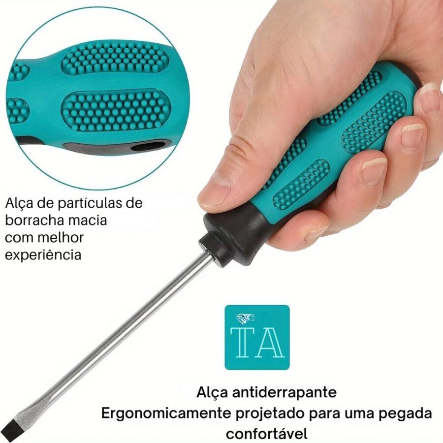 Conjunto com 7 Chaves Fenda e Philips - Imagem 6