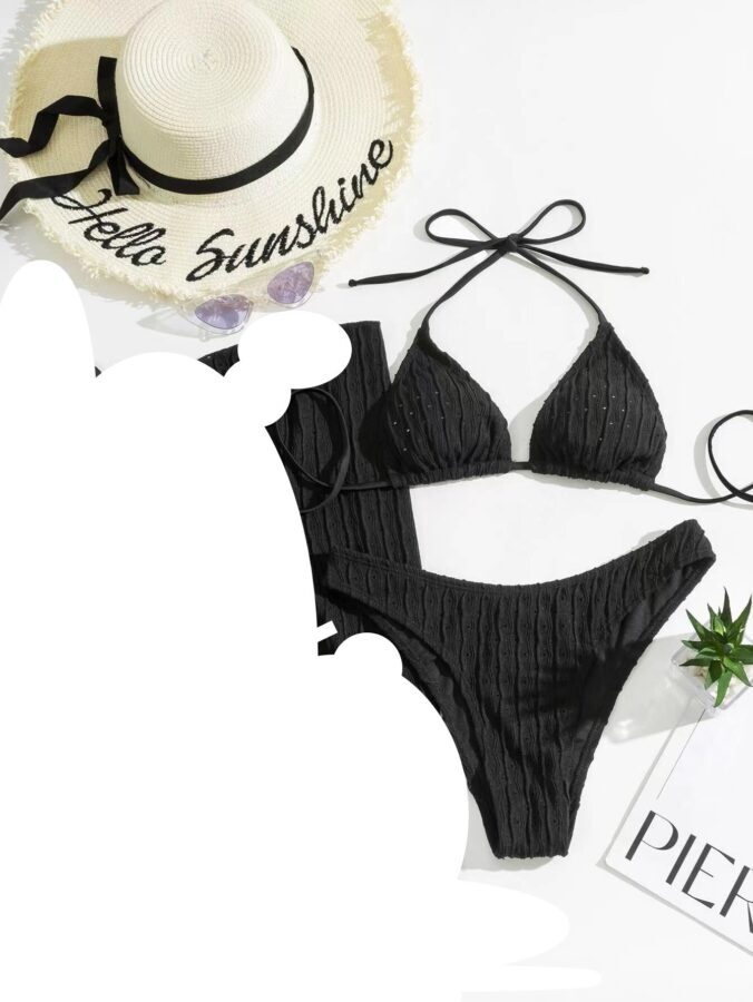 Conjunto de Biquíni Feminino Texturizado Fnac - Imagem 3
