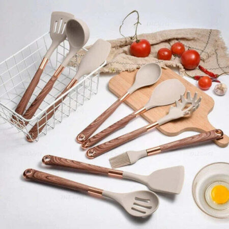 Conjunto de Utensílios de Cozinha com Organizador Inox Fnac - Imagem 5