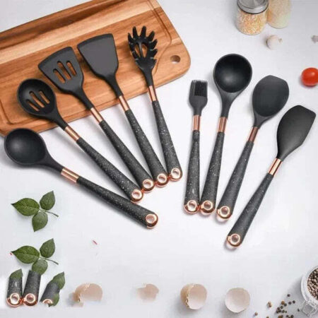 Conjunto de Utensílios de Cozinha com Organizador Inox Fnac - Imagem 2