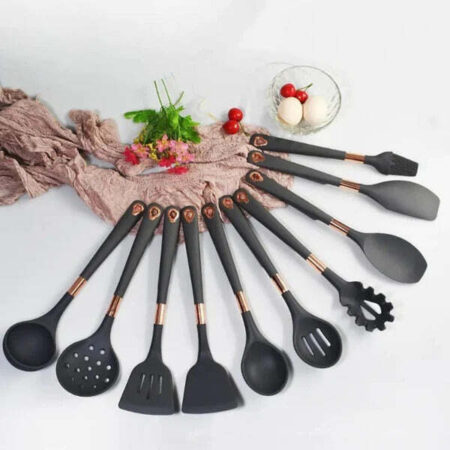 Conjunto de Utensílios de Cozinha com Organizador Inox Fnac - Imagem 3