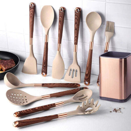 Conjunto de Utensílios de Cozinha com Organizador Inox Fnac - Imagem 7