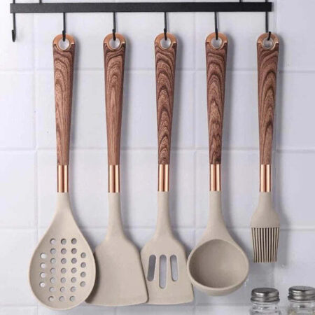 Conjunto de Utensílios de Cozinha com Organizador Inox Fnac - Imagem 6