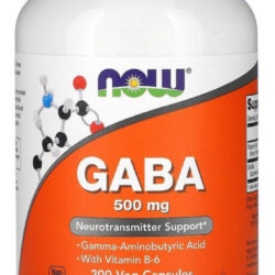 Gaba 500mg 200 Cápsulas Now Com Vitamina B6