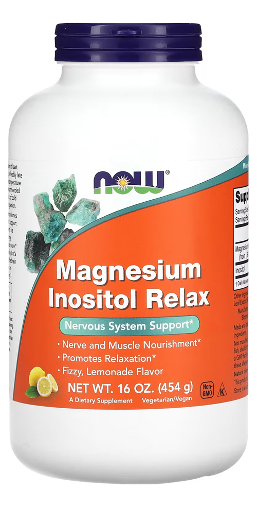 Magnésio Inositol Relax Pó Now Foods 454g Limonada Importado