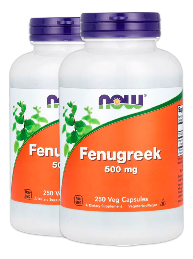Feno-grego 500mg 250 Cáps Importado 2un Now Foods
