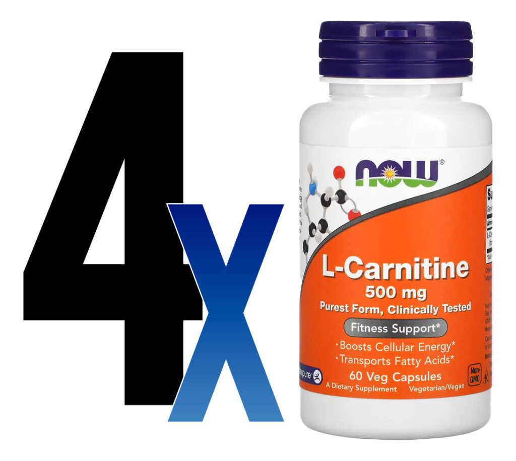 L Carnitina Now Foods 500mg 60veg Capsulas 4un - Imagem 2