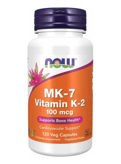 Vitamina K2 Mk7 100mcg Now Foods 120veg Caps Sabor Sem Sabor