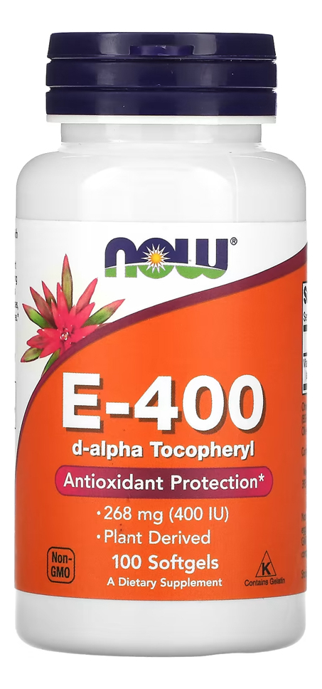 Vitamina E-400 268mg Now Foods 100 Softgels Importado