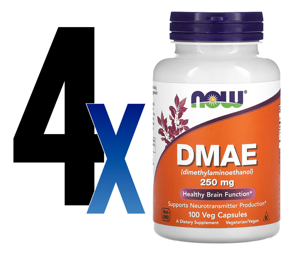 Dmae 250mg Now Foods Dimetilaminoetanol 100 Veg Caps 4un - Imagem 2