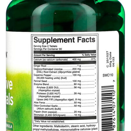 Enzimas Digestivas Swanson Essentials 180 Tabs Importado 4un - Imagem 4