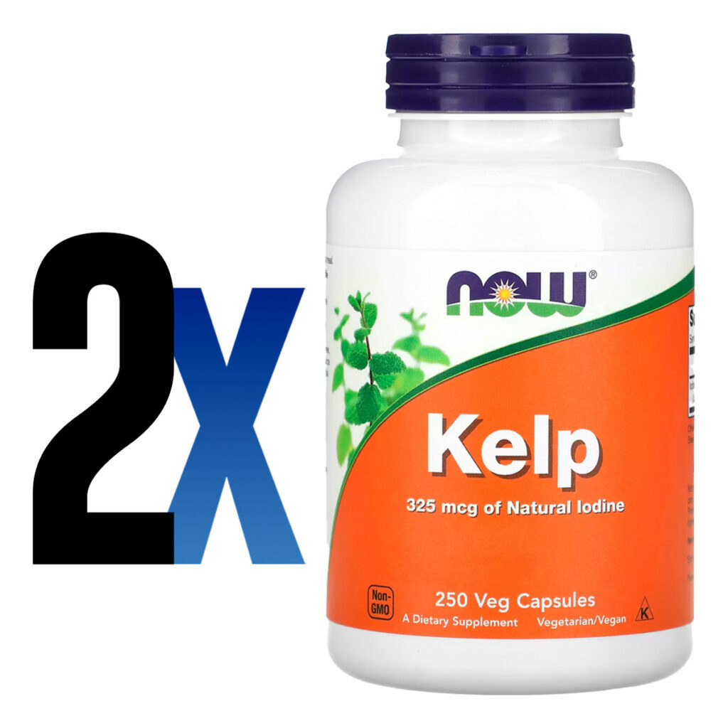 Kelp 325mcg Iodo Natural 250 Caps Importado 2un Now Foods - Imagem 2