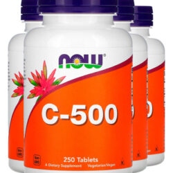 Vitamina C 500mg R. Mosqueta 250tab Importado 4un Now Foods