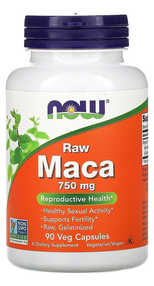 Now Foods Raw Maca Peruana 750mg 90 Veg Caps Eua/usa