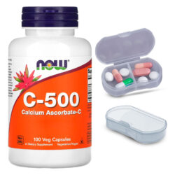 Vitamina C Now Foods 100 Capsulas + Porta Cápsulas