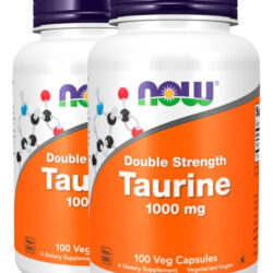Taurina 1000mg Dupla Força 100 Cáps Importado 2un Now Foods