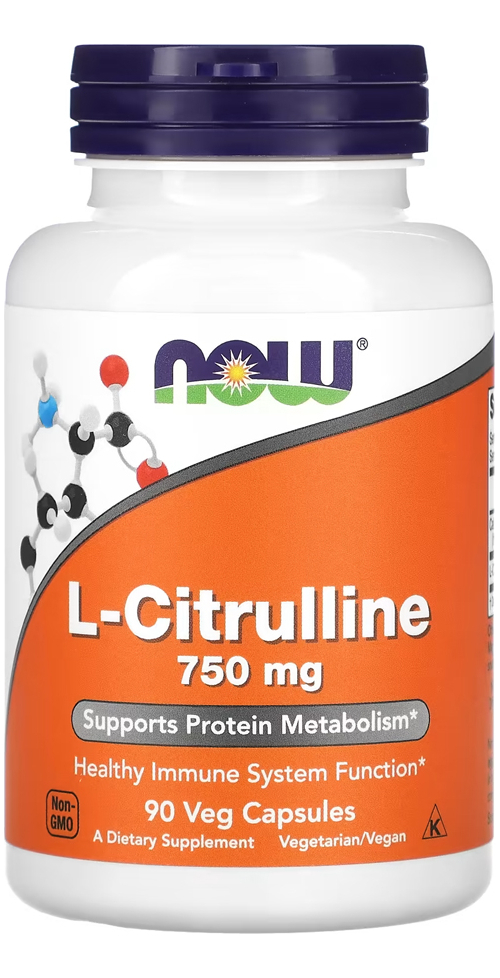L-citrulina 750mg Now Foods 90 Veg Caps Importado